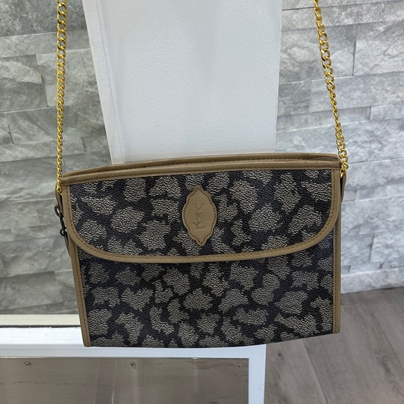 Yves Saint Laurent Black and Tan Clutch - Picture 3 of 13